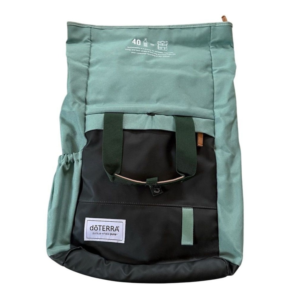 dōTERRA Green Eco-Friendly Backpack Pursue What's‎ Pure bookbag sleek travel